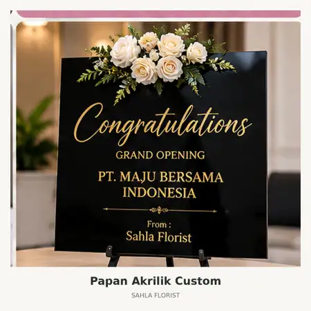 Papan Bunga Akrilik Jatiasih